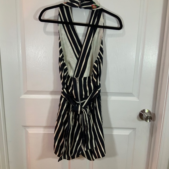 Anthropologie Judith March Romper Embroidered Halter Floral Stripe Size Small - Picture 5 of 10